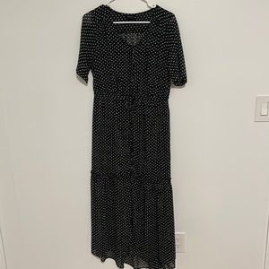 Polka dot maxi dress